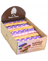 Кедровые палочки Сибирский кедр ассорти, 640 г | шоу-бокс: малина, облепиха, чёрная смородина.  