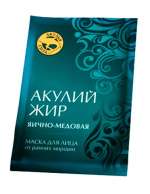 Маска для лица от ранних морщин «Акулий жир. Яично-медовая» 