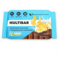 Молочный шоколад с воздушными хлопьями Multibar, 95 г 