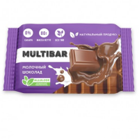 Шоколад Multibar молочный без сахара, 95 г  